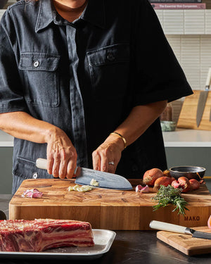 MAKO Japanese Steel Knives and Wooden Chopping Boards